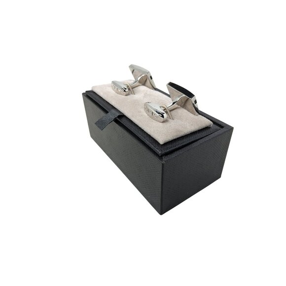 mens new vintage 1990s jos.a.banks #jo1488807 stainless steel stripe pattern cu - Picture 10 of 10